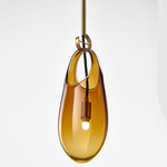 Hold Pendant - Brushed Brass / Transparent Olivin
