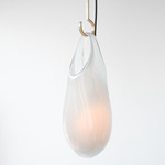 Hold Pendant - Brushed Brass / Opaque White