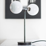 Stem 2X Table Lamp - Dark Oxidized / Opaque White
