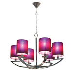 Hercules Chandelier - Nickel / Carmine