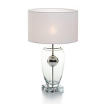 Cairo Table Lamp - Nickel / White