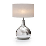 Capri Table Lamp - Mirror / White
