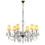 Lisbon to Vienna Chandelier - Nickel / Crude