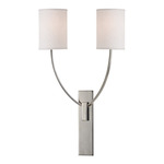 Colton Wall Sconce - Floor Model - Polished Nickel / White Linen