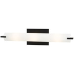 Tube Bathroom Vanity Light - Coal / Etched Opal