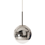 Mirror Ball LED Pendant - Overstock - Black / Mirror