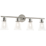 Amanda Bathroom Vanity Light - Polished Chrome / Clear