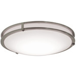 Carlisle 3000K 120-277V Ceiling Light - Satin Nickel / White