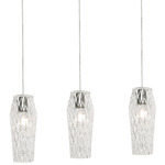 Candace 3 Light Linear Pendant - Satin Nickel / Clear