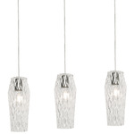 Candace 3 Light Linear Pendant - Satin Nickel / Clear