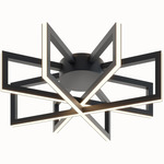 Cass Ceiling Light Fixture - Black / Frosted