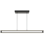 Cass Linear Pendant - Black / Frosted