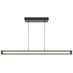 Cass Linear Pendant - Black / Frosted