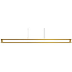 Cass Linear Pendant - Gold / Frosted