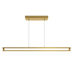 Cass Linear Pendant - Gold / Frosted