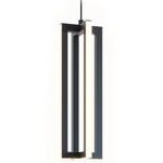 Cass Pendant - Black / Frosted