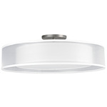 Cortez Color Select Ceiling Light - Satin Nickel / White