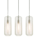 Hermosa Linear Multi-Light Pendant - Satin Nickel / Swirl