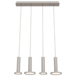 Luna Quadruple Linear Pendant - White / White