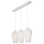 Lola Linear Multi-Light Pendant - White / White