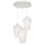 Lola Round Multi-Light Pendant - White / White