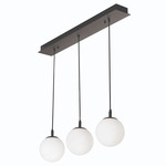 Loretto Linear Multi Light Pendant - Black / White