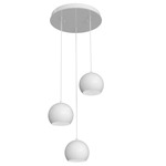 Roxy Multi-Light Round Pendant - White