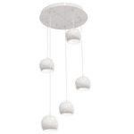 Roxy Multi-Light Round Pendant - White