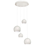 Roxy Multi-Light Round Pendant - White