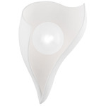 Moonstone Wall Sconce - Gesso White / White