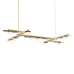 Modulo Grid Chandelier - Satin Brass / Opal