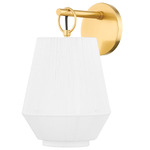 Debi Wall Sconce - Aged Brass / White