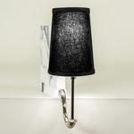 Library Plug-In Table Lamp - Polished Nickel / Black
