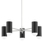 Kira Chandelier - Polished Nickel / Black