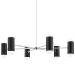 Kira Chandelier - Polished Nickel / Black