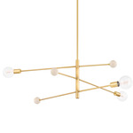 Slater Chandelier - Aged Brass