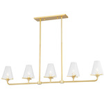 Irene Island Light - Aged Brass / Clear