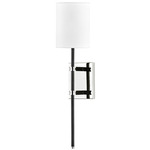 Denise Wall Sconce - Polished Nickel / Black / White