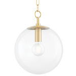 Juliana Pendant - Aged Brass / Clear