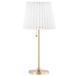 Demi Table Lamp - Aged Brass / White