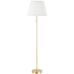 Demi Floor Lamp - Aged Brass / White