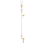 Slater Plug-In Wall Sconce - Aged Brass