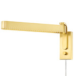 Julissa Plug-In Wall Sconce - Aged Brass