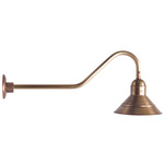 Barn Downlight Outdoor Wall Sconce - Antique Brass