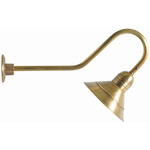 Barn Angled Outdoor Wall Sconce - Antique Brass