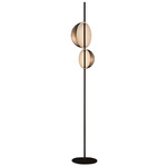 Superluna Floor Lamp - Black / Brass