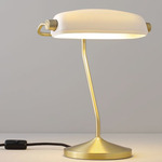 Bankers Desk Light - Satin Brass / Natural White