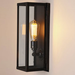 Narrow Box 7650 Wall Sconce - Weathered Brass / Clear
