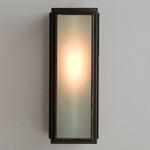 Narrow Box 764 Outdoor Wall Sconce - Weathered Brass / Frosted