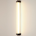 Cabin Bathroom Vanity Light - Weathered Brass / Frosted